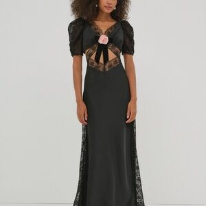 For Love & Lemons Corinne Maxi Dress Size MM / Black